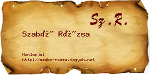 Szabó Rózsa névjegykártya