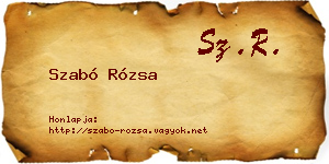 Szabó Rózsa névjegykártya